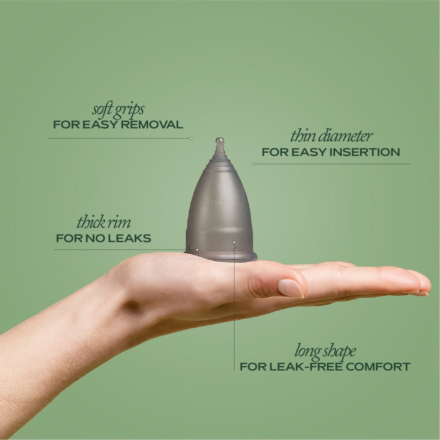 Charcoal Menstrual Cup by Hempress Hygienics
